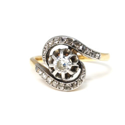 bague tourbillon ancienne diamant