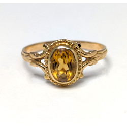 bague citrine vintage