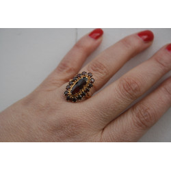 bague marquise grenats