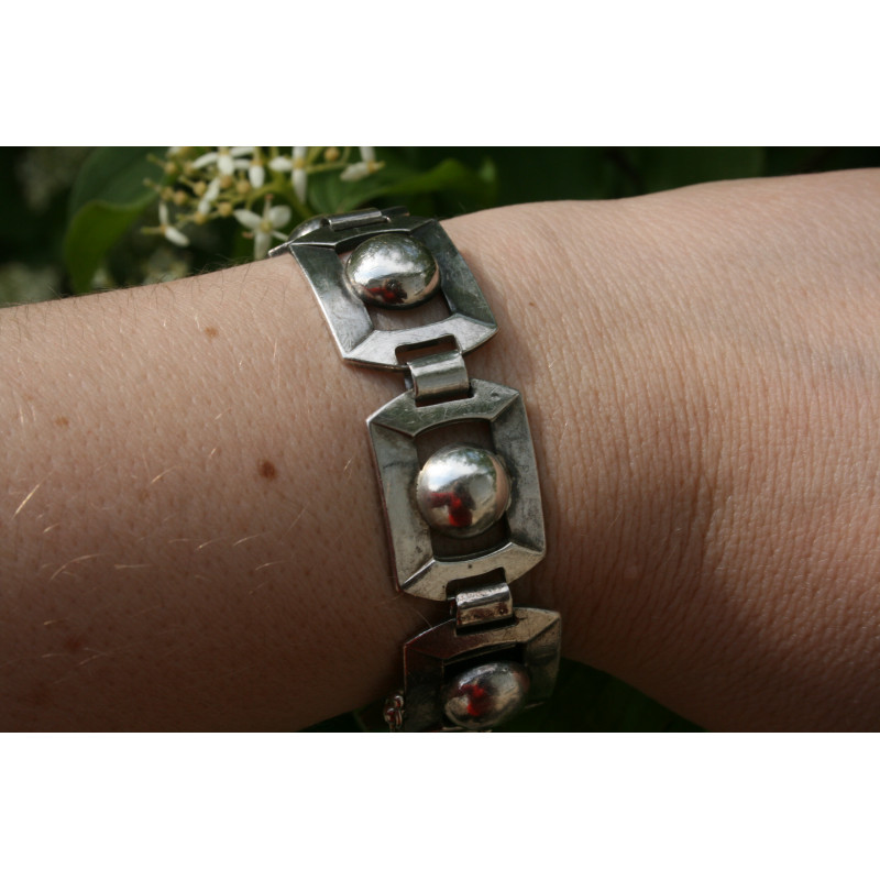 Bracelet art déco argent massif Bracelet art déco argent massif